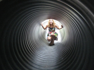 Naomi in a Tunnel